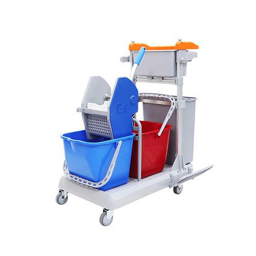 帶剎車靈動型排拖系統(tǒng)清潔車 配垃圾桶、2個15公升水桶 JDB G30B