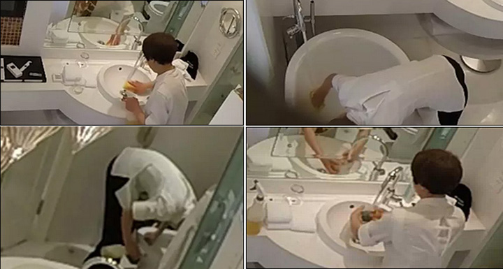 5星級酒店清潔員用毛巾擦完馬桶再擦口杯實況曝光….避免細(xì)菌交叉感染，標(biāo)色分區(qū)清潔管理系統(tǒng)不可忽視！